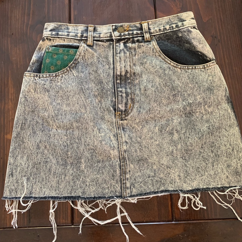 Acid Washed Jean Skirt